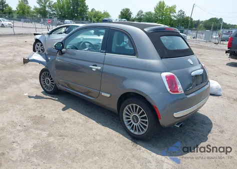 2012 Fiat 500C Lounge из США, поврежденный, VIN 3C3CFFER8CT384398